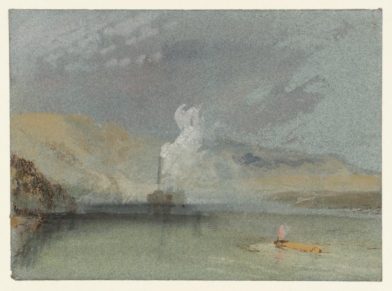 A Steamer and Shallow Waters in the Seine, Normandy c.1832 by Joseph Mallord William Turner 1775-1851