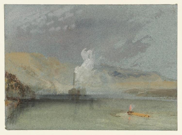 A Steamer and Shallow Waters in the Seine, Normandy c.1832 by Joseph Mallord William Turner 1775-1851