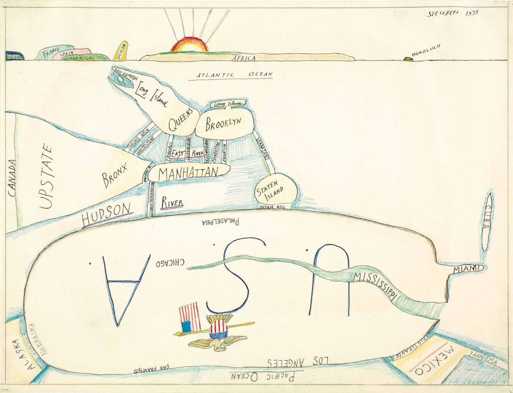 saul-steinberg-the-west-side-1973